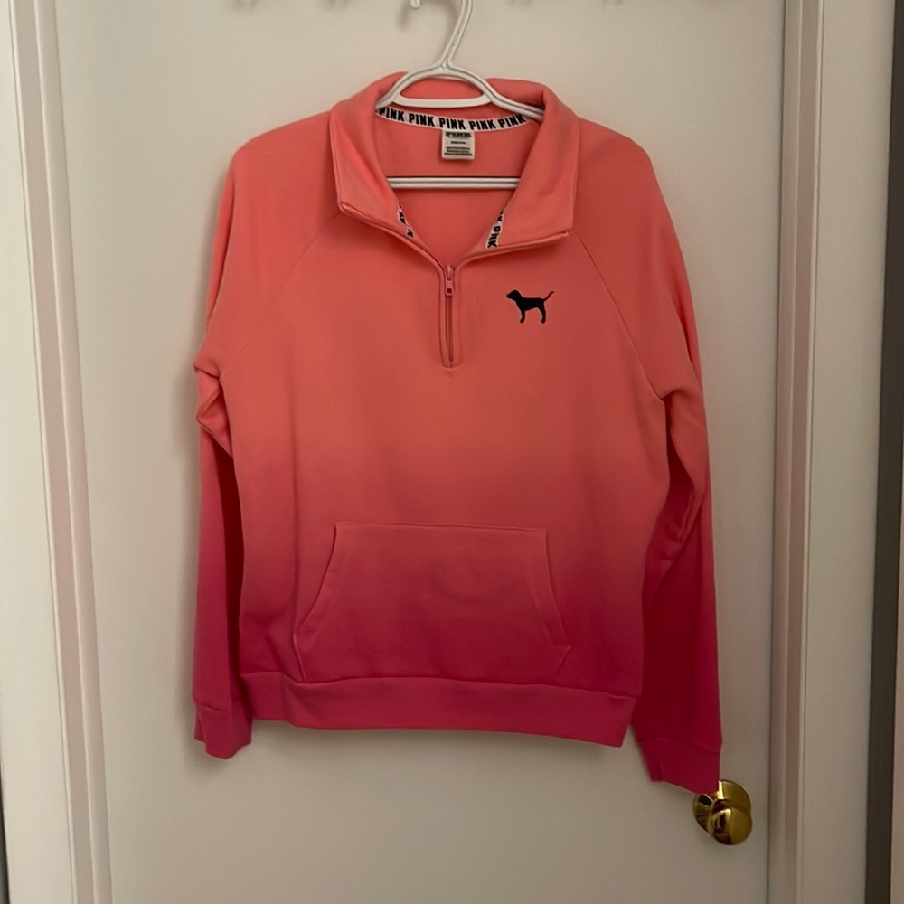 Pink half zip size large pullover.